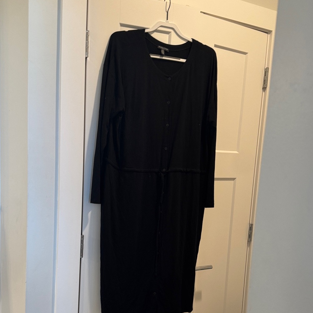 Eileen Fisher Classic Black Long Sleeve Dress